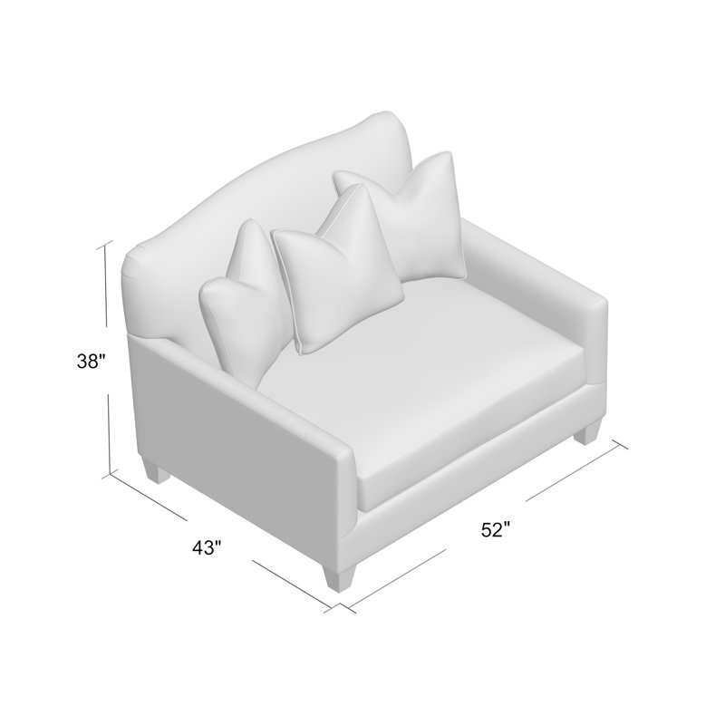 Birch Lane™ Wendell Upholstered Chair And A Half & Reviews Wayfair